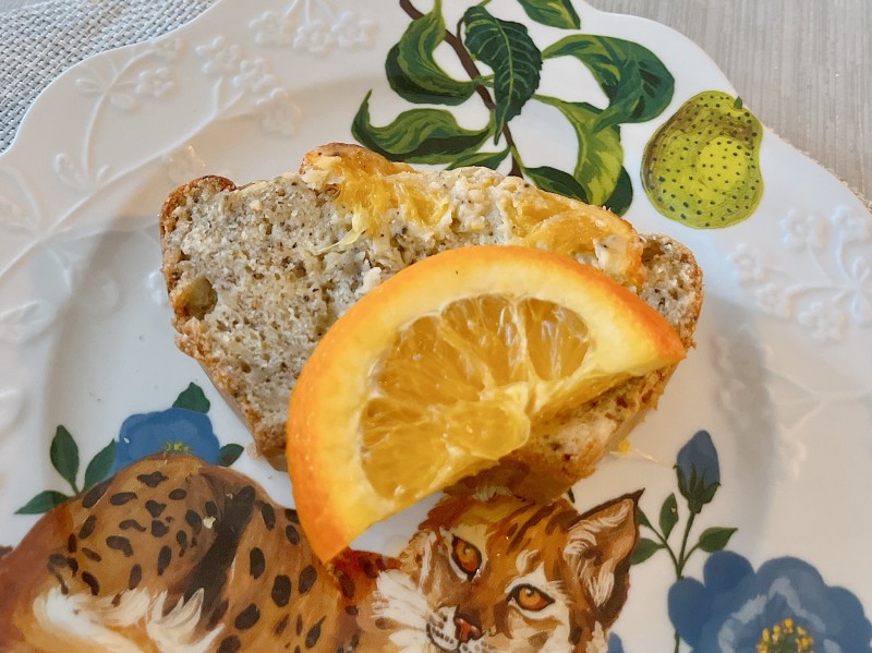 アメリカ生活_お菓子作り_ホットケーキミックス_紅茶_オレンジ_パウンドケーキ_砂糖なし_はちみつ
