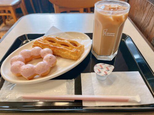 ミスド_ドーナツ_もっちゅりん_一時帰国_朝活