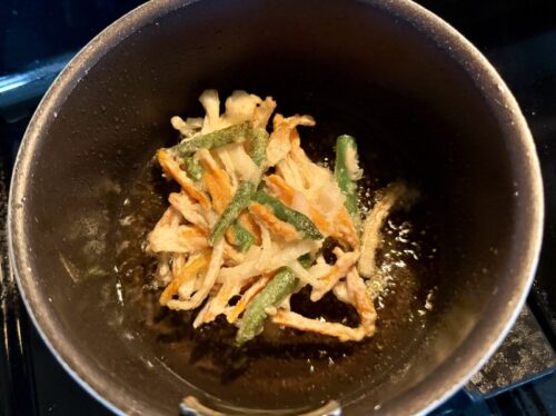 駐在妻_アメリカ生活_ご飯_料理_かき揚げ_天ぷら