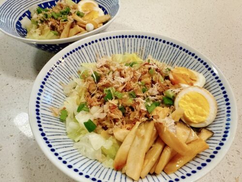 駐在妻_アメリカ生活_ご飯_献立_料理_油そば風うどん_まぜそば