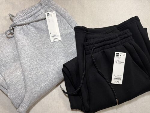 一時帰国_購入品_おすすめ_ベストバイ_2025_GU_スウェット_パンツ_パフスウェットバギーパンツ