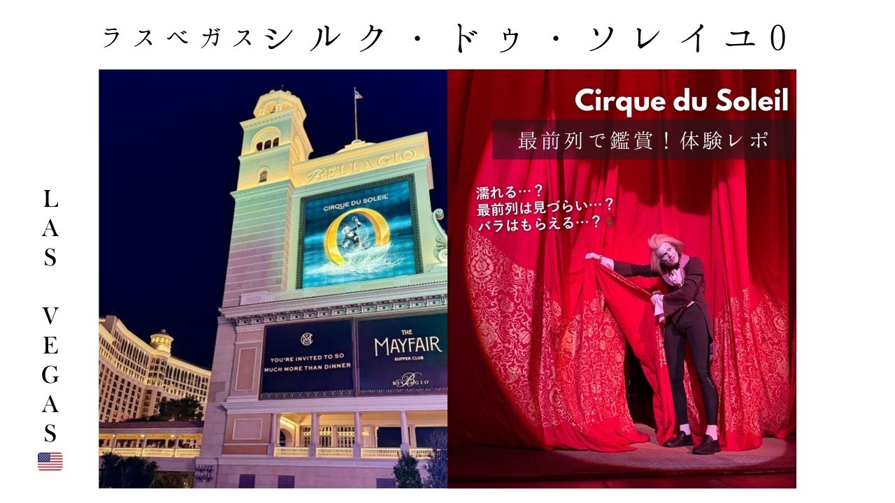 ラスベガス_シルク・ドゥ・ソレイユちいシルク・ド・ソレイユ_Cirque_du_Soleil_体験_鑑賞_おすすめ_座席_最前列_バラ_薔薇_尾ー