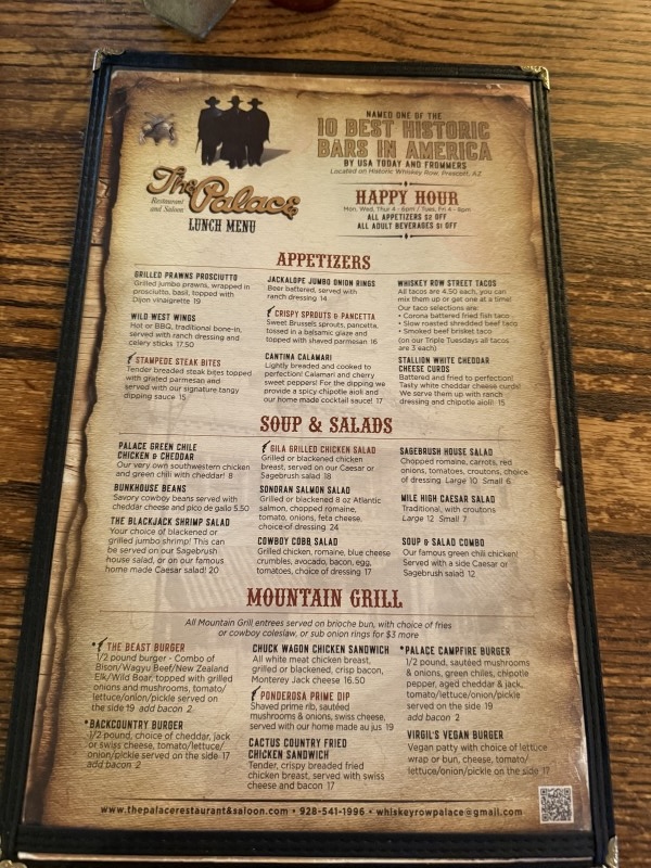 プレスコット_おすすめ_レストラン_バー_老舗_歴史_ごはん_ランチ_アメリカン_palace