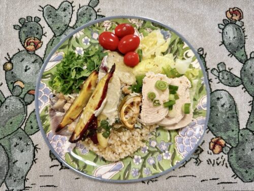 アメリカ_駐在_料理_オーブン_ココナッツカレー_さつまいも_おもてなし_バット料理_盛り付け