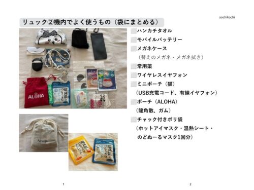 エコノミー_飛行機_機内持ち込み_持ち物リスト_国際線_長時間_フライト_チェックリスト_龍角散_必需品