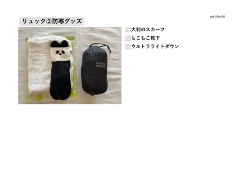 エコノミー_飛行機_機内持ち込み_持ち物リスト_国際線_長時間_フライト_チェックリスト_防寒グッズ_ウルトラライトダウン