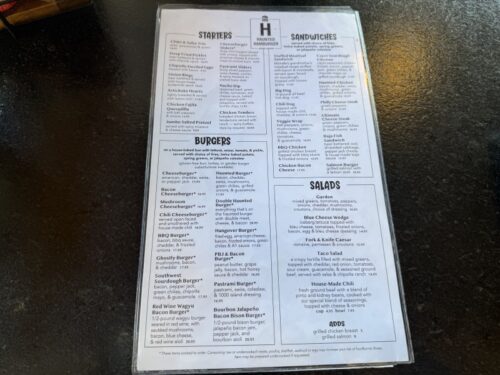 アリゾナ_ジェローム_観光_ゴーストタウン_メニュー_ランチ_ご飯_Haunted_Hamburger_arizona